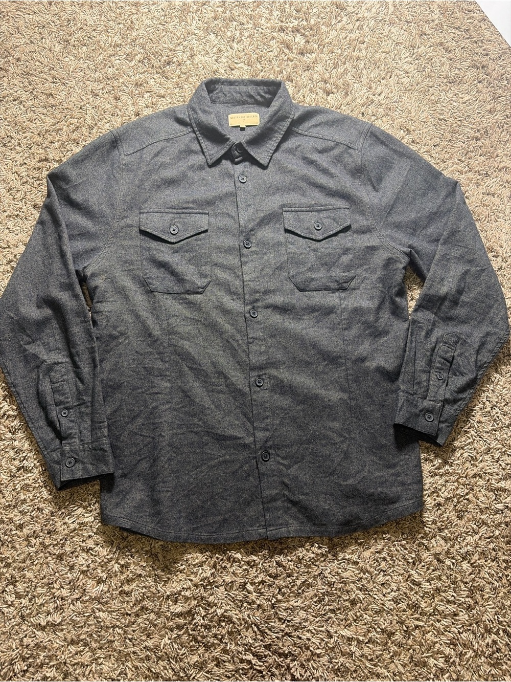 Weston Jon Boucher Men’s 2XL Charcoal Western Button Up Shirt Long Sleeve